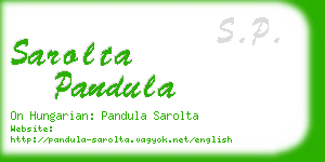 sarolta pandula business card